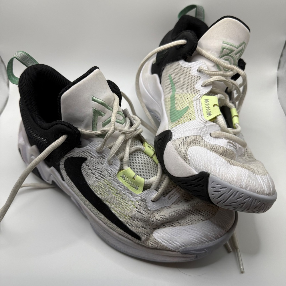 Nike Giannis Immortality 2 White Black Barely Volt DQ1943-101 Womens 6.5 / 5Y